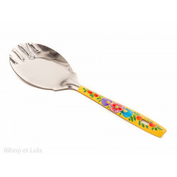 Cuillère de service cannelée Suraya jaune - Bibop et Lula