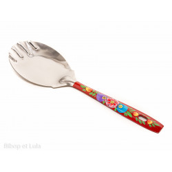 Cuillère de service cannelée Suraya rouge - Bibop et Lula