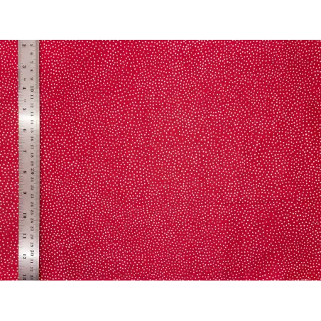 Coupon tissu Pois rouge