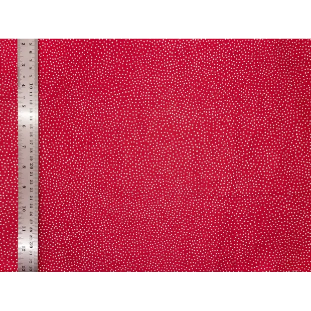 Coupon tissu Pois rouge