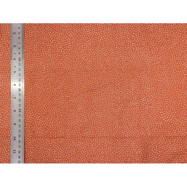 Coupon tissu Pois orange