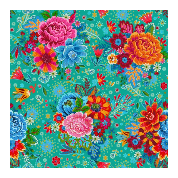 Velours ferme Balkan turquoise