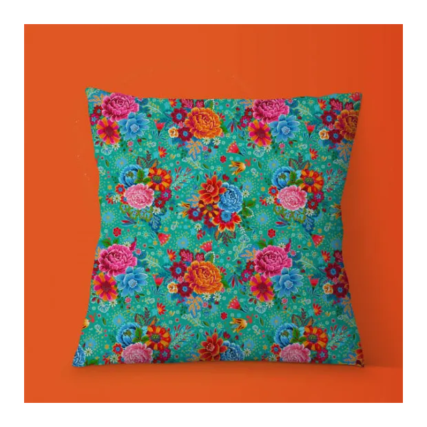 Velours ferme Balkan turquoise