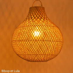 suspension rotin Nyoman 38cm de diamètre - Bibop et Lula