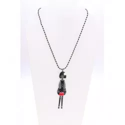 Sautoir pépette robe noire - Bibop et Lula