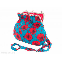 Petit sac rétro à clip Coquelicots rouges - Bibop et Lula