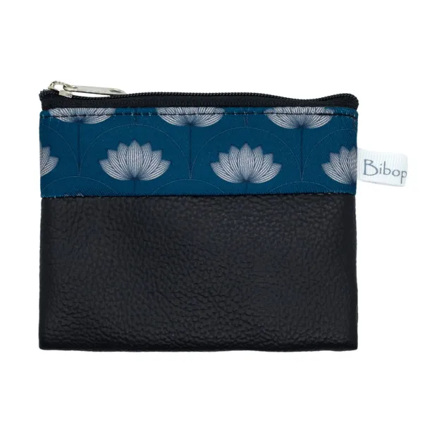 Petit porte-monnaie Lotus noir