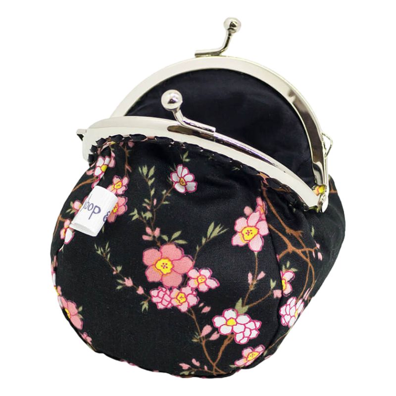 ISuperb Porte-Monnaie Rétro Pour Femmes - Pochette Embrayage Ronde En Toile 13x9x8cm Avec Fermoir