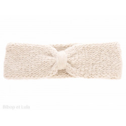 Bandeau sixties laine Ecru - Bibop et Lula