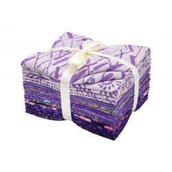 Lot de vingt fat quarters Lavande - Bibop et Lula