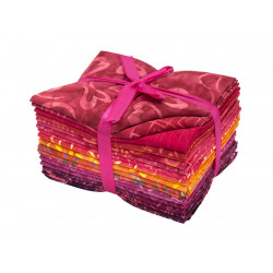 Lot de vingt fat quarters Terre de feu - Bibop et Lula
