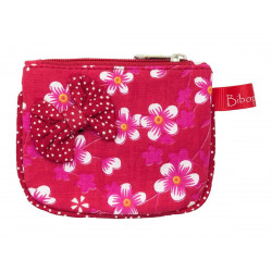 Petit porte monnaie fillette Akiko cerise - Bibop et Lula