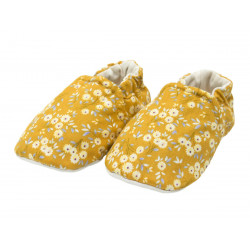 Chaussons bébé souples Miyuki jaune - Bibop et Lula