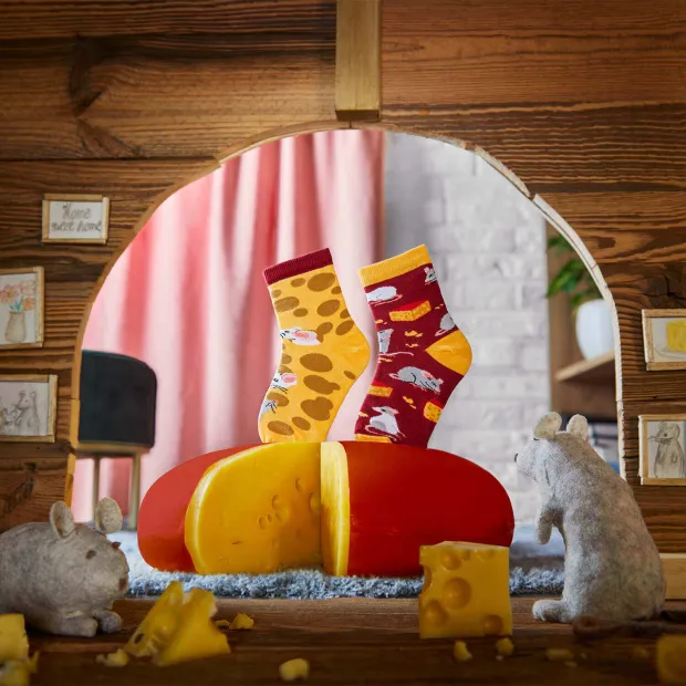 Chaussettes kids Mouse and Cheese