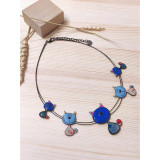 Collier multirang Tom bleu - Bibop et Lula