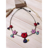 Collier multirang Tom rouge - Bibop et Lula