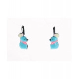 Boucles d'oreilles Mimi bleu - Bibop et Lula