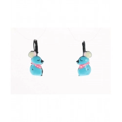 Boucles d'oreilles Mimi bleu - Bibop et Lula