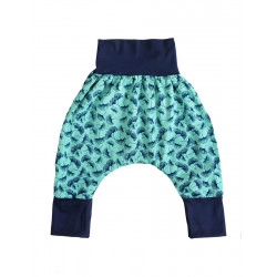 Pantalon sarouel bébé Ginkgo bleu - Bibop et Lula