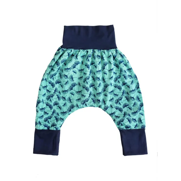 Pantalon sarouel bébé Ginkgo bleu