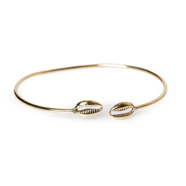 Jonc, bracelet laiton shell
