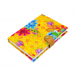 Carnet de note tissu Balkan jaune - Bibop et Lula