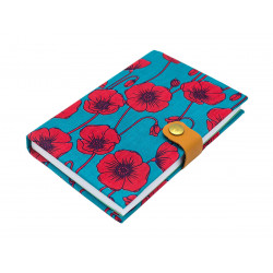 Carnet de note tissu Coquelicots - Bibop et Lula
