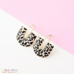 JANE boucles d'oreilles "Matisse noir " - Bibop et Lula