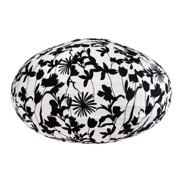 Lampion tissu boule japonaise ovale Debby