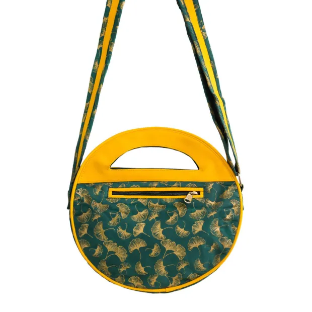 Sac à main rond Ginkgo or