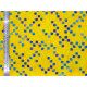 Coton Batik Damier jaune et bleu - Bibop et Lula