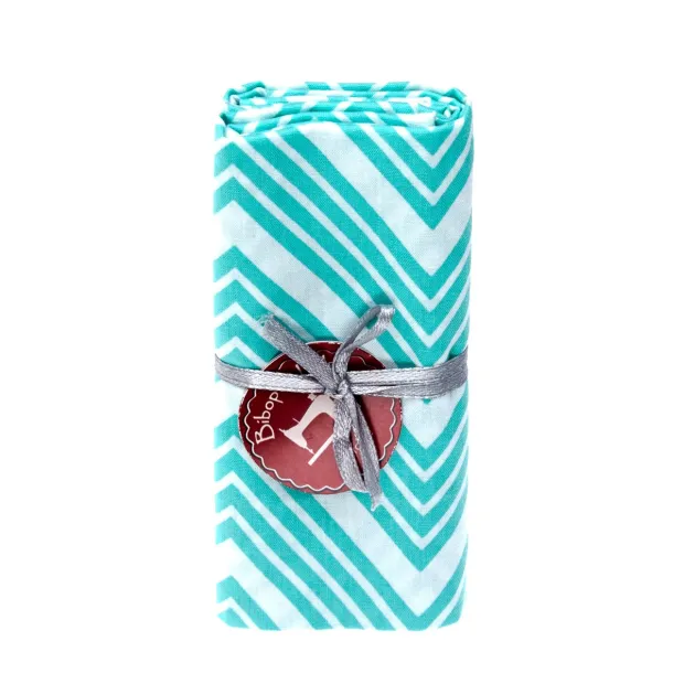 Coupon tissu zig zag menthe