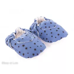 Chaussons bébé souples Marius blue - Bibop et Lula
