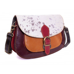 Sac cuir recyclé besace Marron - Bibop et Lula