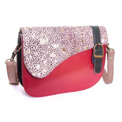 Sac en cuir recyclé vague Rouge doré - Bibop et Lula