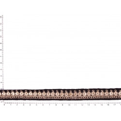 Galon noir brodé de petits sequins - Bibop et Lula