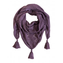 Echarpe triangle laine Violet - Bibop et Lula