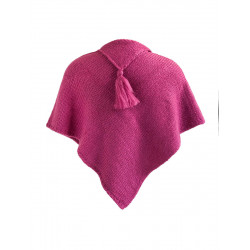 Poncho laine bébé Rose Framboise - Bibop et Lula