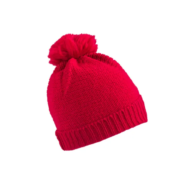 Bonnet laine Rouge cerise