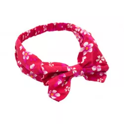 Bandeau noeud papillon Akiko cerise - Bibop et Lula