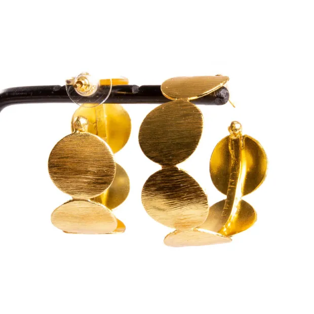 Boucles d'oreilles, clous laiton créoles