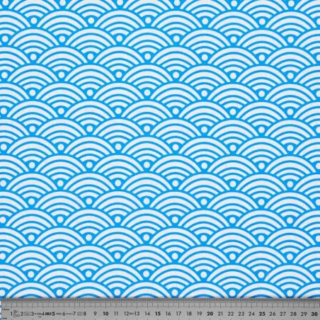 Coupon tissu nami azur