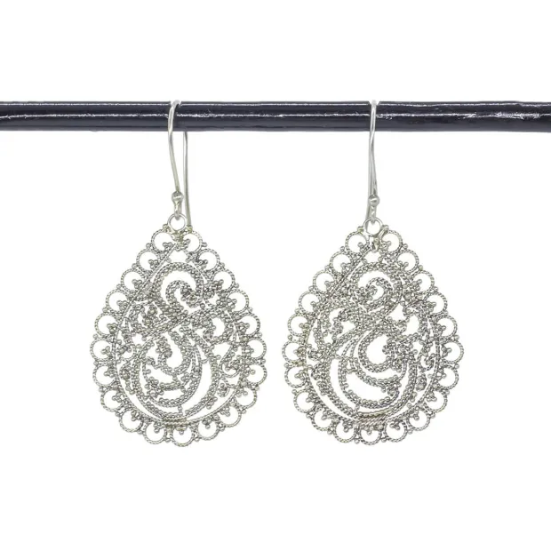 Boucles d'oreilles filigrane argent Coralie