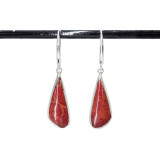 Boucles d'oreilles larme Corail rouge - Bibop et Lula