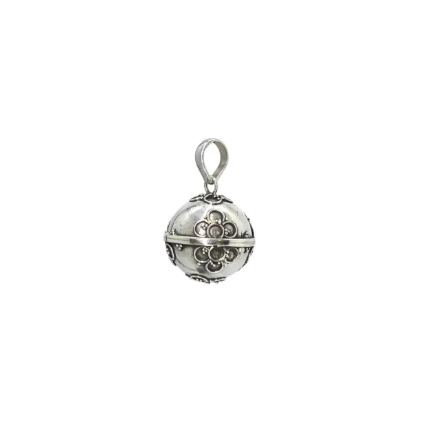 Bola argent Flower