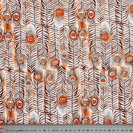 Coupon tissu pikok orange