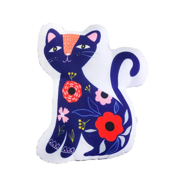 Coussin Chat bleu