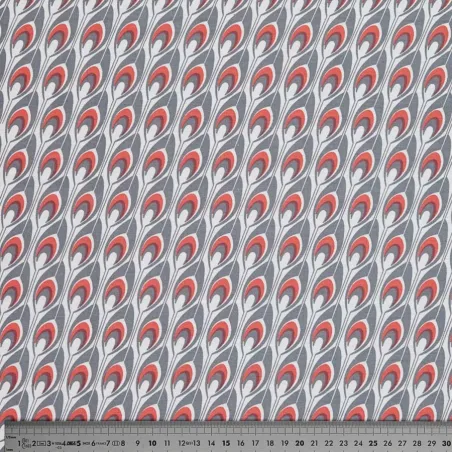 Coupon tissu spoutnik orange