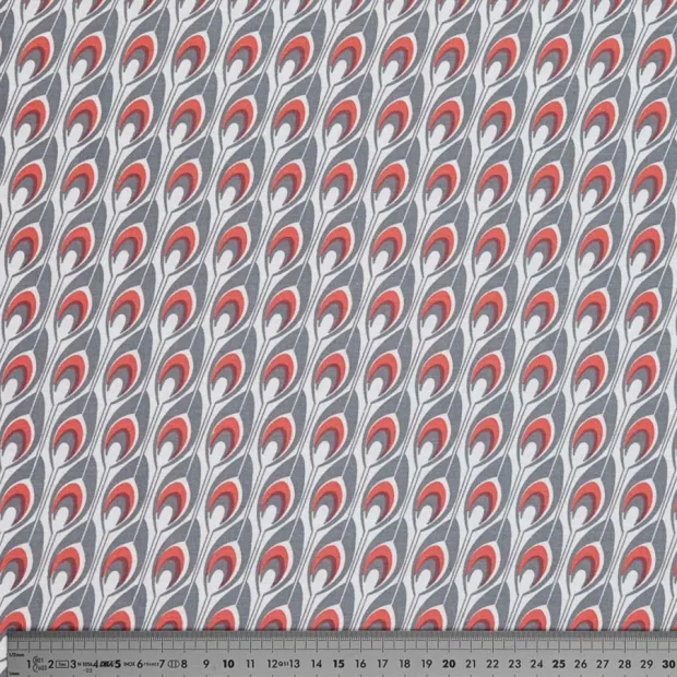 Coupon tissu spoutnik orange