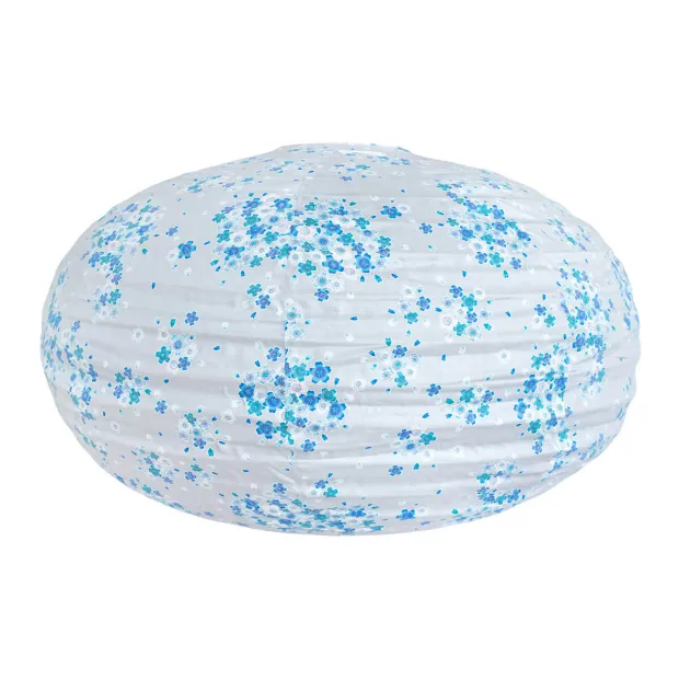 Lampion tissu boule japonaise ovale Dewas
